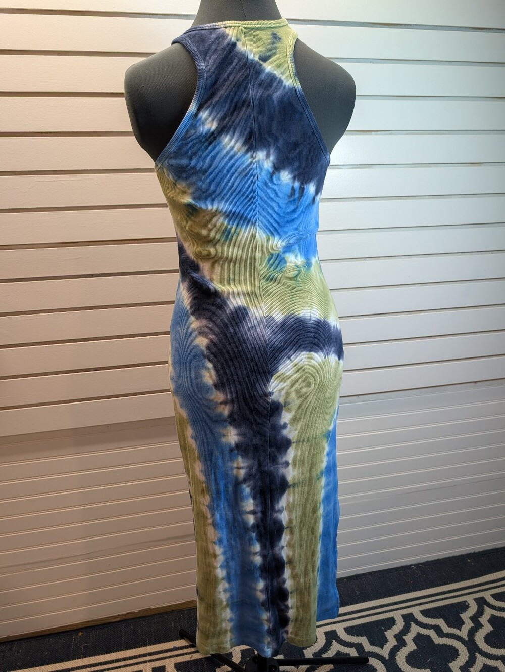 YFB Iggy Midi Bodycon Racerback Dress in Skyline Asteroid Wash -Size L EUC - Picture 6 of 10